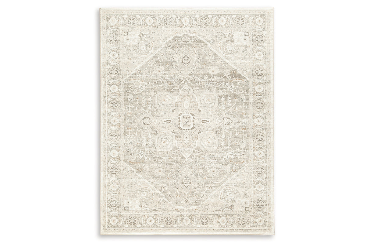 Gatwell Ivory/Gray/Tan 5' x 7' Rug from Ashley Furniture - Luna Furniture