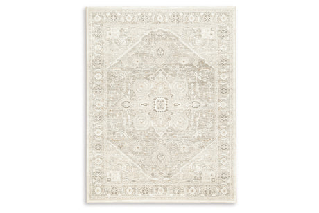 Gatwell Ivory/Gray/Tan 5' x 7' Rug from Ashley Furniture - Luna Furniture