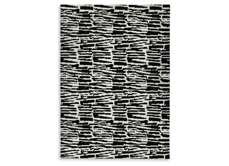Bramshaw Black/Ivory Extra Large Rug from Ashley Furniture - Luna Furniture