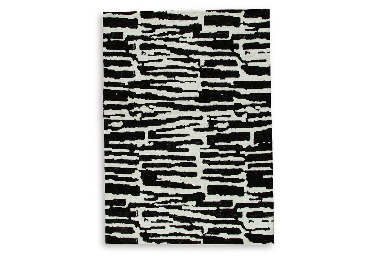 Bramshaw Black/Ivory Medium Rug from Ashley - Luna Furniture