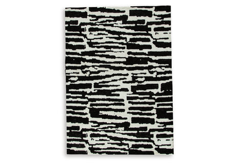 Bramshaw Black/Ivory Medium Rug from Ashley Furniture - Luna Furniture