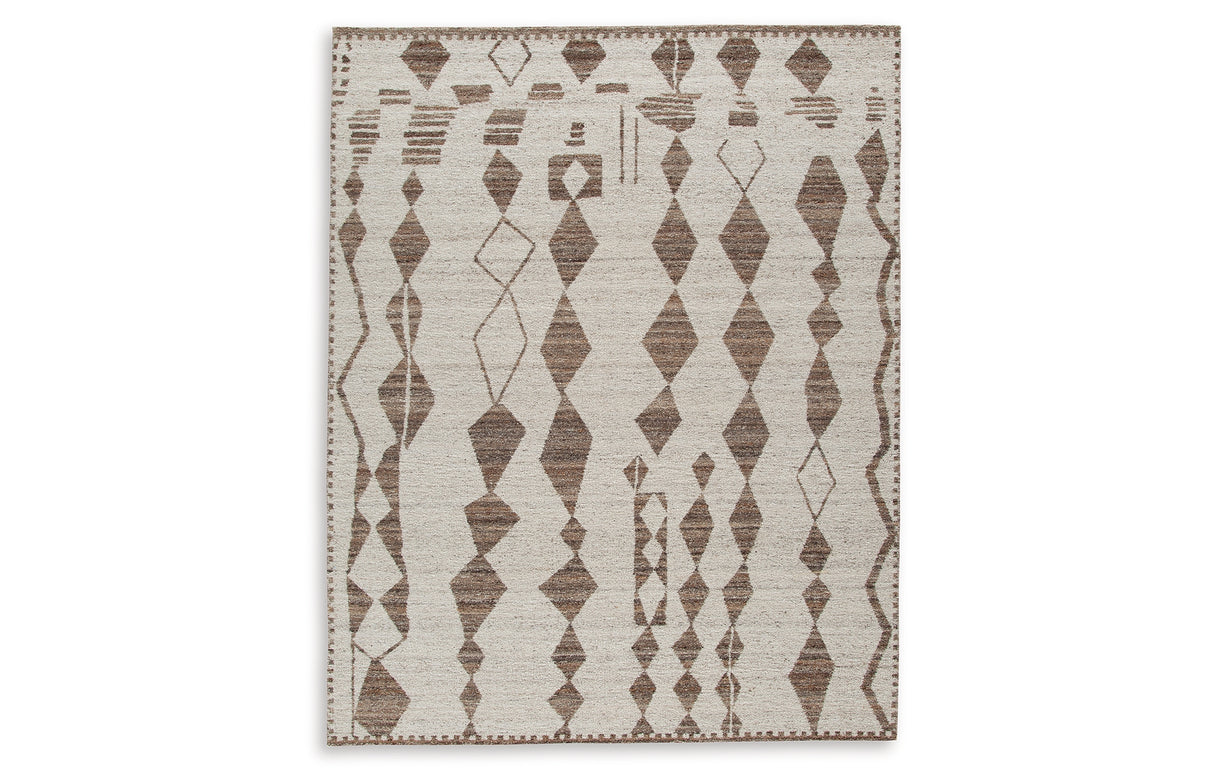 Brettler Beige/Brown Large Rug from Ashley Furniture - Luna Furniture