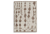 Brettler Beige/Brown Medium Rug from Ashley Furniture - Luna Furniture