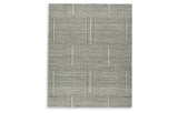 Jossen Ivory/Gray Large Rug from Ashley Furniture - Luna Furniture
