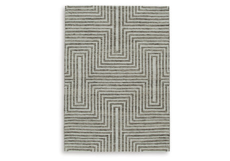 Jossen Ivory/Gray Medium Rug from Ashley Furniture - Luna Furniture