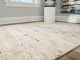 Kasney Cream/Brown Medium Rug from Ashley Furniture - Luna Furniture