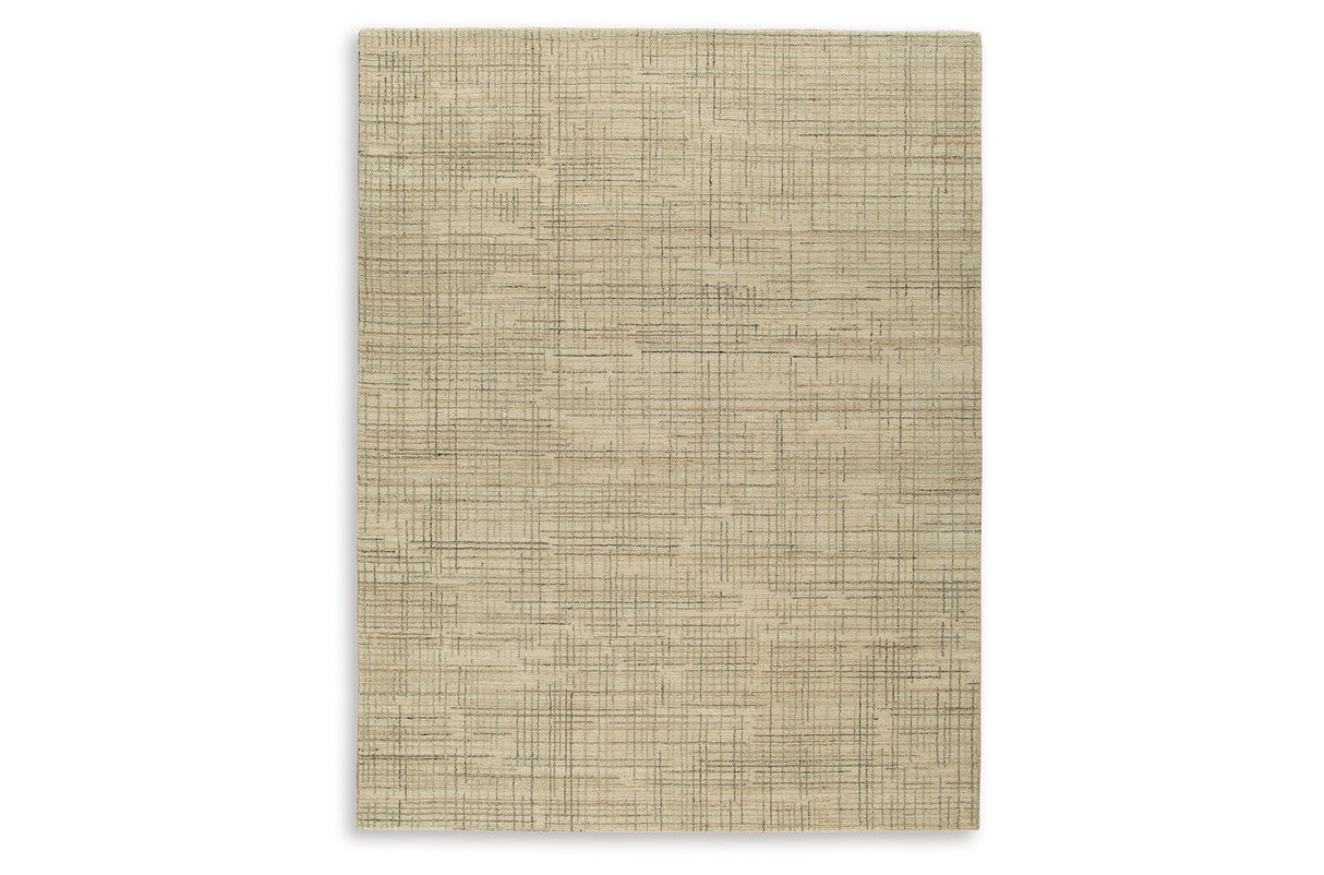 Janston Ivory/Gray/Tan Large Rug from Ashley - Luna Furniture