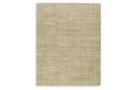 Janston Ivory/Gray/Tan Large Rug from Ashley - Luna Furniture