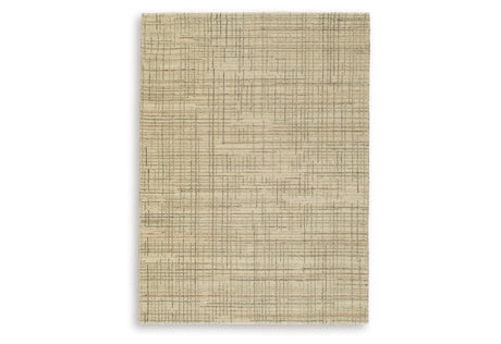 Janston Ivory/Gray/Tan Medium Rug from Ashley Furniture - Luna Furniture