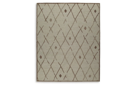 Guyford Beige/Brown Large Rug from Ashley Furniture - Luna Furniture