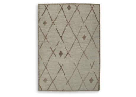 Guyford Beige/Brown Medium Rug from Ashley Furniture - Luna Furniture