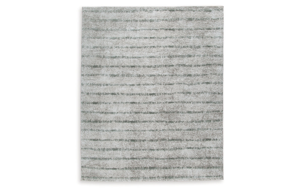 Laddway Cream/Green Large Rug from Ashley - Luna Furniture