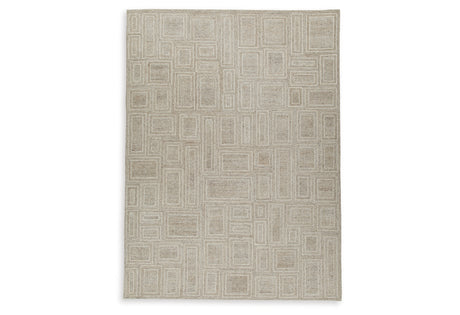 Brickburgh Gray/Ivory/Honey Extra Large Rug from Ashley - Luna Furniture
