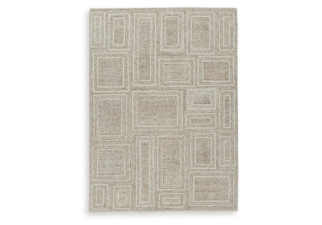 Brickburgh Gray/Ivory/Honey Medium Rug from Ashley - Luna Furniture