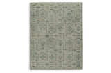 Jossland Green/Ivory Large Rug from Ashley Furniture - Luna Furniture