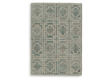 Jossland Turquoise/Ivory Medium Rug from Ashley Furniture - Luna Furniture
