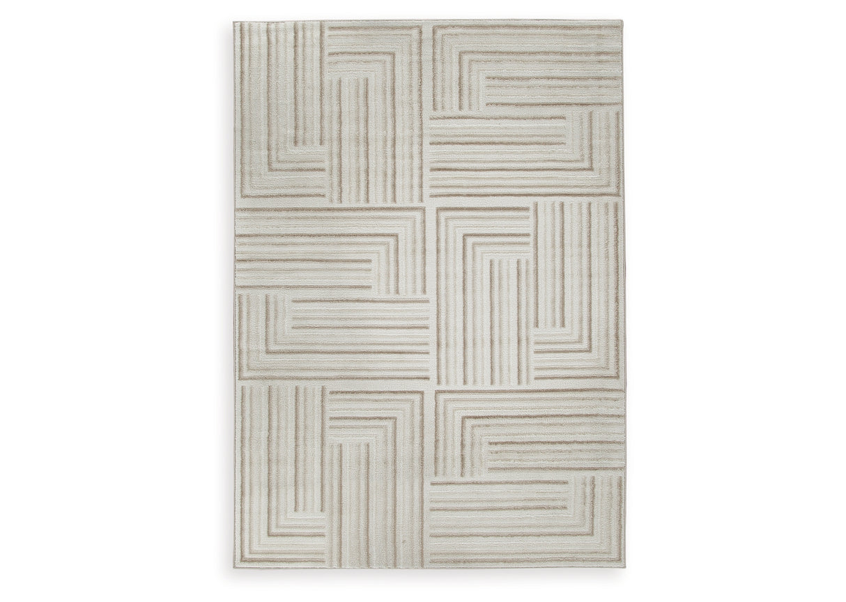 Darmondard Cream/Taupe Large Rug from Ashley - Luna Furniture