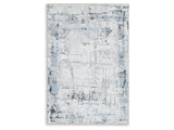 Emertonly Blue/White/Gray Medium Rug from Ashley Furniture - Luna Furniture