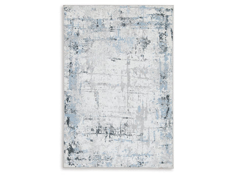 Emertonly Blue/White/Gray Medium Rug from Ashley Furniture - Luna Furniture