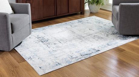 Emertonly Blue/White/Gray Large Rug from Ashley Furniture - Luna Furniture