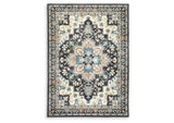 Leningston Black/Cream/Blue Washable Large Rug from Ashley Furniture - Luna Furniture
