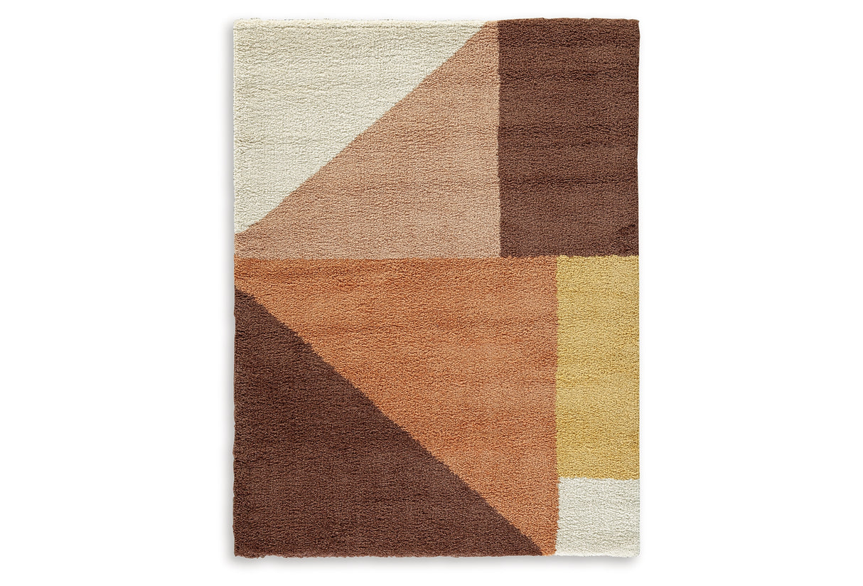 Gailmore Cream/Pink/Ocher Medium Rug from Ashley Furniture - Luna Furniture