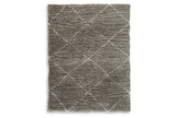 Wrenlow Gray/Cream Large Rug from Ashley Furniture - Luna Furniture