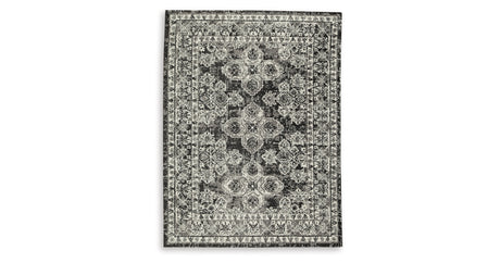 Glennisman Black/Gray/Ivory Large Rug from Ashley Furniture - Luna Furniture