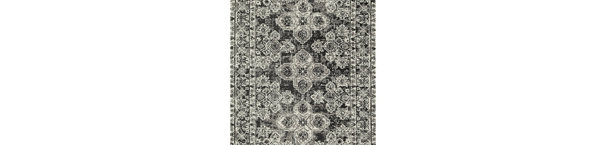 Glennisman Black/Gray/Ivory Medium Rug from Ashley Furniture - Luna Furniture