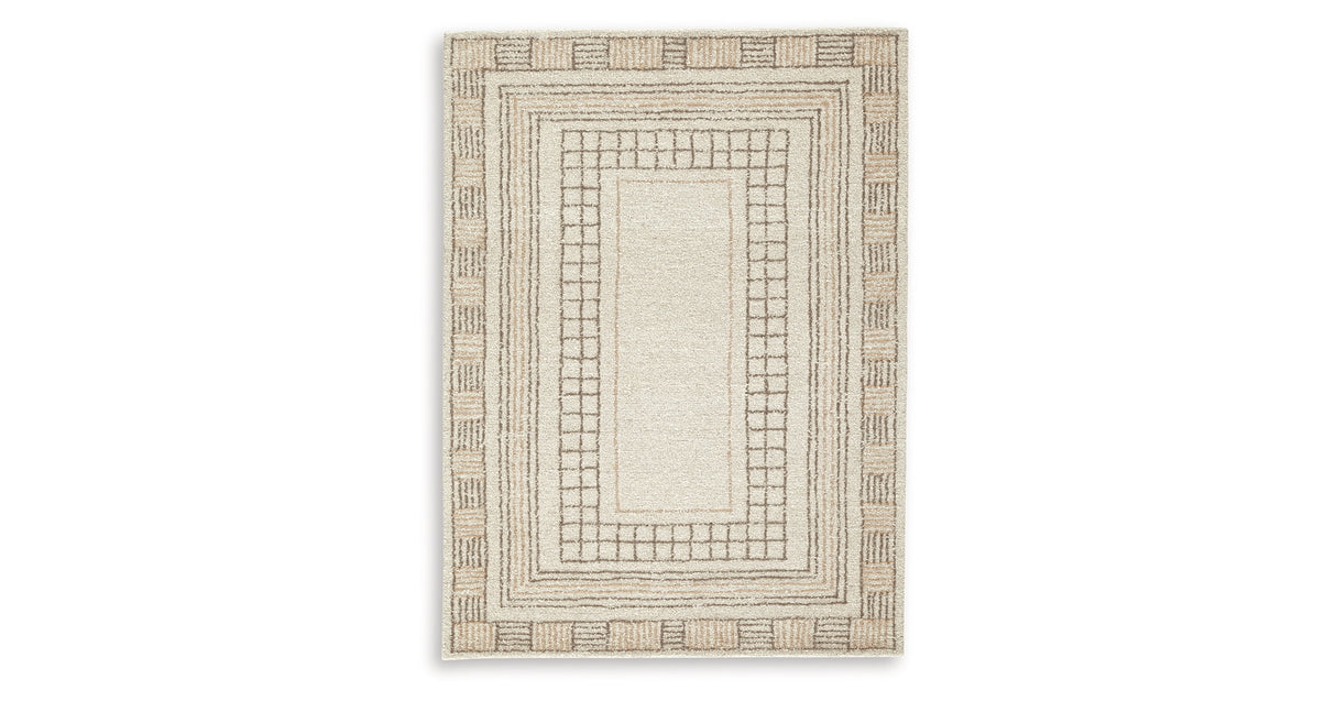 Idaman Taupe/Brown Medium Rug from Ashley Furniture - Luna Furniture