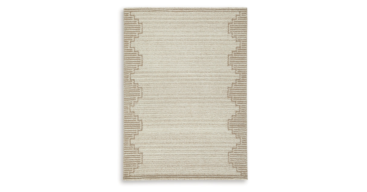 Emorymore Brown/Beige Medium Rug from Ashley Furniture - Luna Furniture