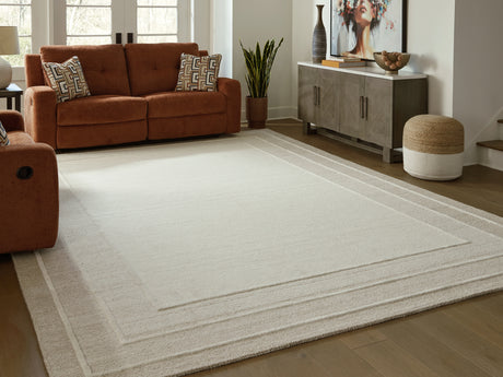 Teelgan Ivory/Tan Extra Large Rug from Ashley - Luna Furniture