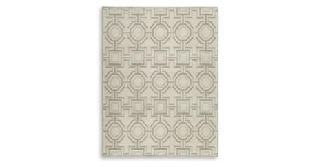 Maconville Ivory/Gray Large Rug from Ashley Furniture - Luna Furniture