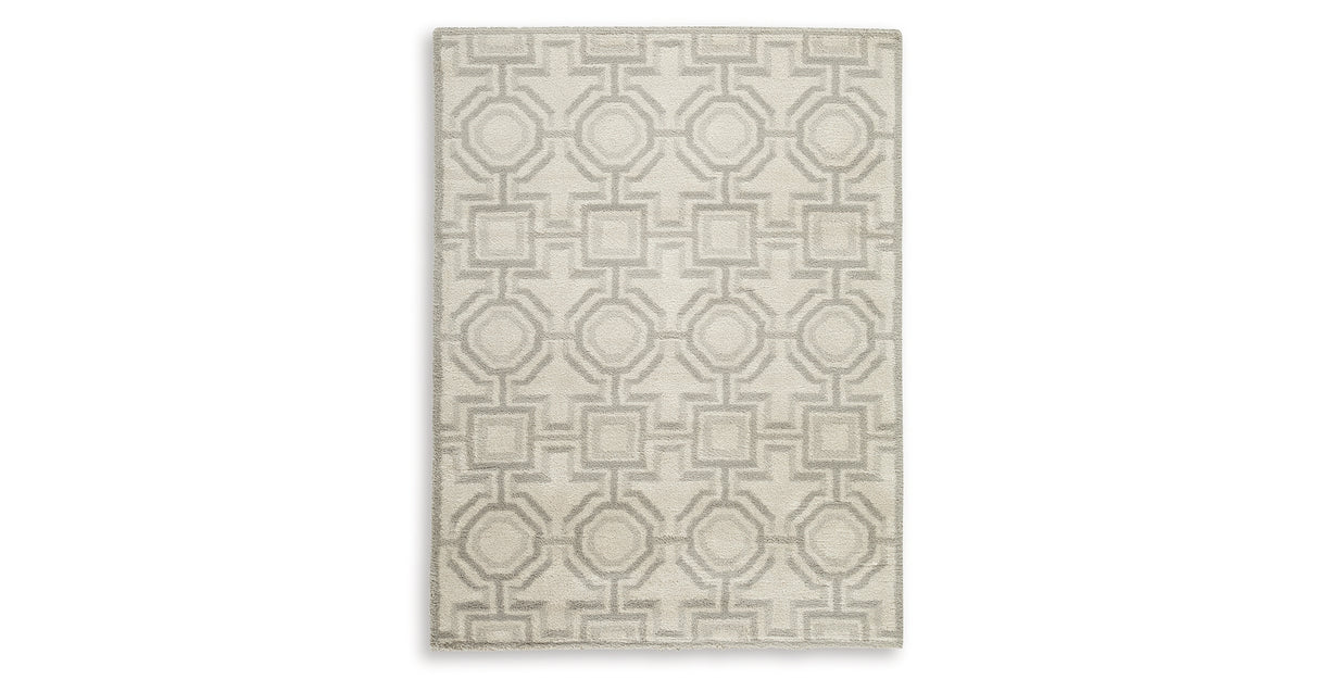 Maconville Ivory/Gray Medium Rug from Ashley Furniture - Luna Furniture