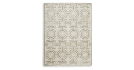 Maconville Ivory/Gray Medium Rug from Ashley Furniture - Luna Furniture