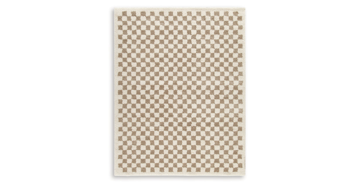 Karamen Taupe/Ivory Large Rug from Ashley Furniture - Luna Furniture