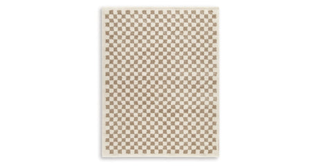 Karamen Taupe/Ivory Large Rug from Ashley Furniture - Luna Furniture