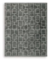 Elderland Black/Gray Washable Large Rug from Ashley Furniture - Luna Furniture