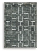 Elderland Black/Gray Washable Medium Rug from Ashley Furniture - Luna Furniture