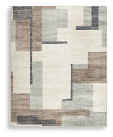 Larkport Cream/Brown/Gray Washable Large Rug from Ashley Furniture - Luna Furniture