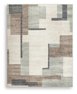 Larkport Cream/Brown/Gray Washable Large Rug from Ashley Furniture - Luna Furniture