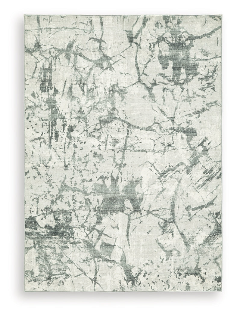 Tobinbury Gray Washable Medium Rug from Ashley Furniture - Luna Furniture