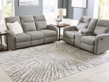 Verland Gray/White Washable Large Rug from Ashley Furniture - Luna Furniture