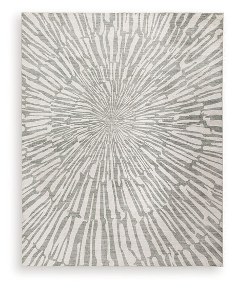 Verland Gray/White Washable Large Rug from Ashley - Luna Furniture