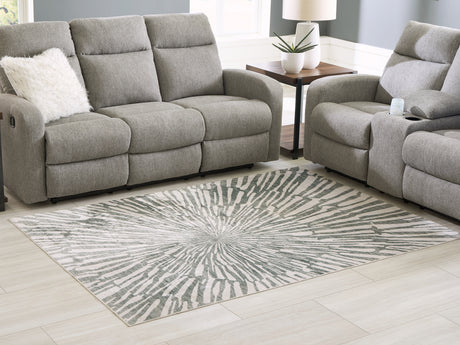 Verland Gray/White Washable Medium Rug from Ashley - Luna Furniture