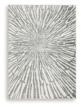 Verland Gray/White Washable Medium Rug from Ashley Furniture - Luna Furniture