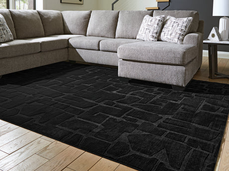 Gibbswell Black Washable Large Rug from Ashley Furniture - Luna Furniture