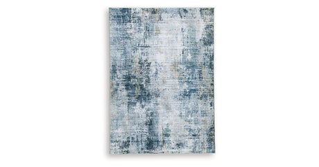Arlenmont Blue/White/Brown Medium Rug from Ashley - Luna Furniture