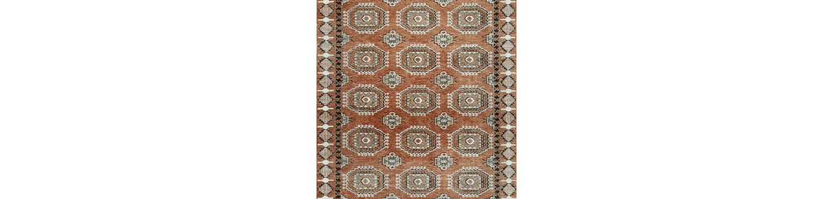 Qaabiz Sienna/Ivory/Black Large Rug from Ashley Furniture - Luna Furniture