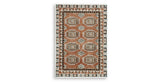 Qaabiz Sienna/Ivory/Black Medium Rug from Ashley Furniture - Luna Furniture